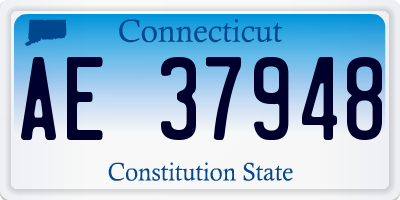 CT license plate AE37948