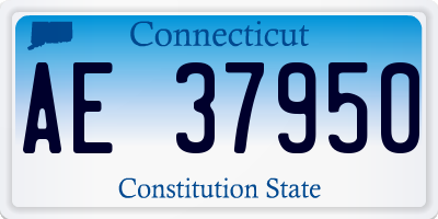 CT license plate AE37950