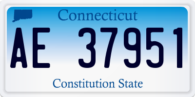 CT license plate AE37951