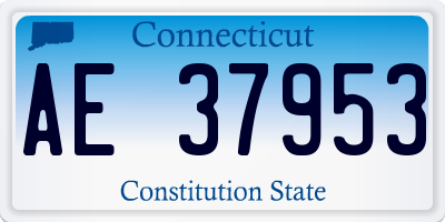 CT license plate AE37953