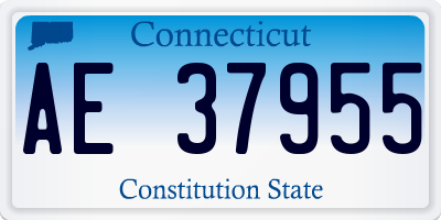 CT license plate AE37955