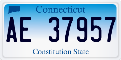 CT license plate AE37957
