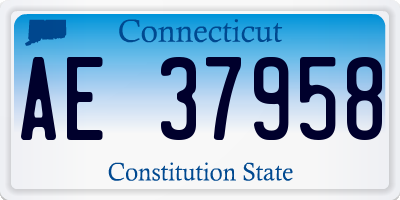 CT license plate AE37958