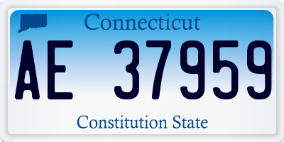 CT license plate AE37959