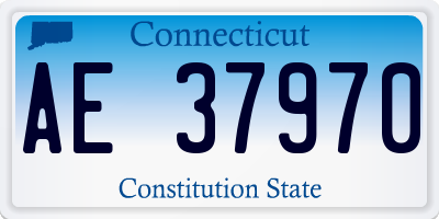 CT license plate AE37970