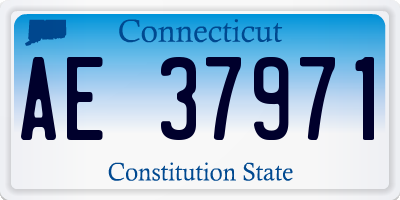 CT license plate AE37971