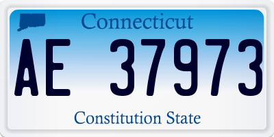 CT license plate AE37973