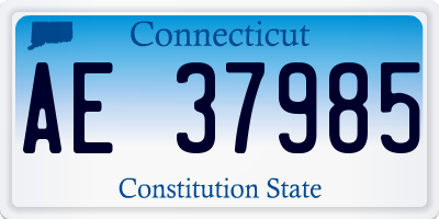 CT license plate AE37985