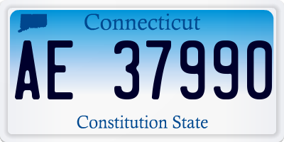 CT license plate AE37990
