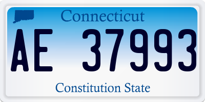 CT license plate AE37993