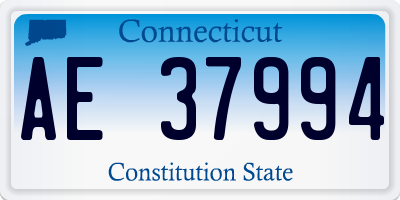 CT license plate AE37994