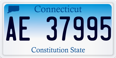CT license plate AE37995