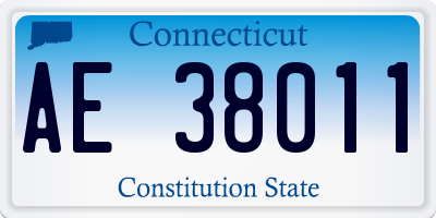 CT license plate AE38011