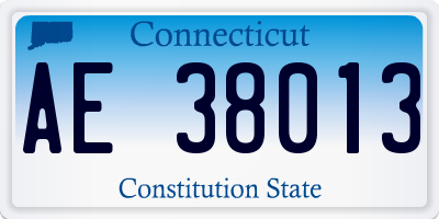 CT license plate AE38013