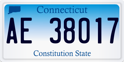 CT license plate AE38017
