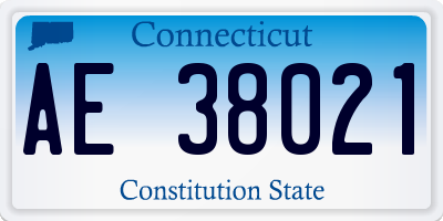 CT license plate AE38021