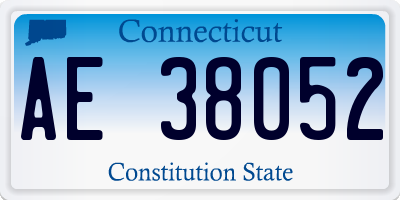 CT license plate AE38052