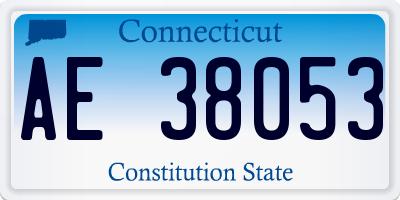 CT license plate AE38053