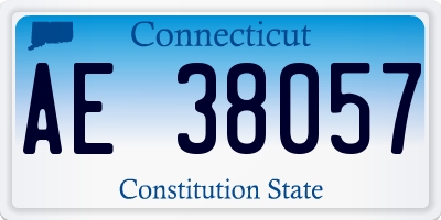 CT license plate AE38057