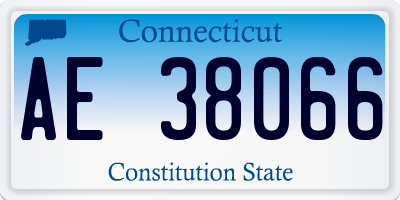 CT license plate AE38066