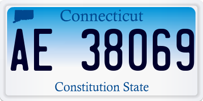 CT license plate AE38069