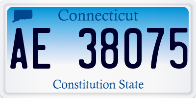 CT license plate AE38075
