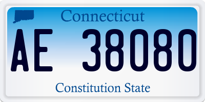 CT license plate AE38080