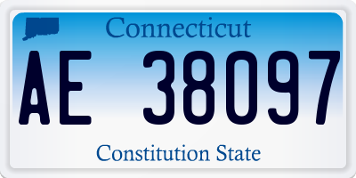 CT license plate AE38097