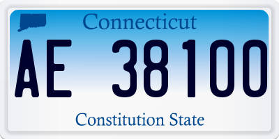 CT license plate AE38100