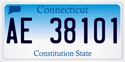 CT license plate AE38101