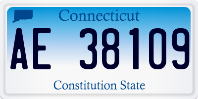 CT license plate AE38109