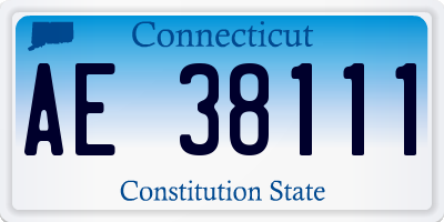 CT license plate AE38111