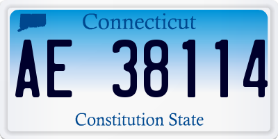 CT license plate AE38114