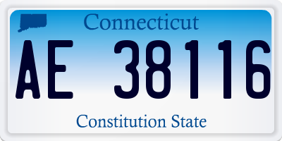 CT license plate AE38116