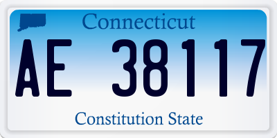 CT license plate AE38117