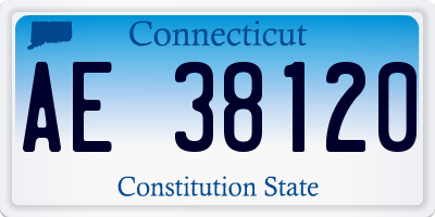 CT license plate AE38120