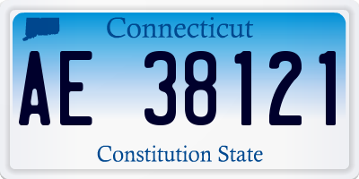 CT license plate AE38121