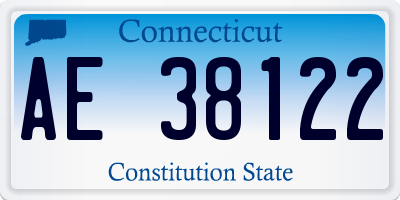 CT license plate AE38122
