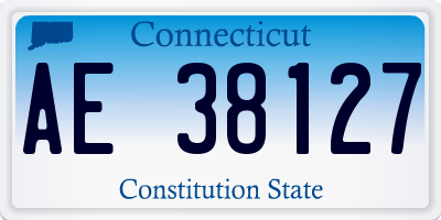 CT license plate AE38127