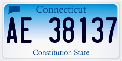 CT license plate AE38137