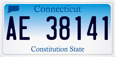 CT license plate AE38141