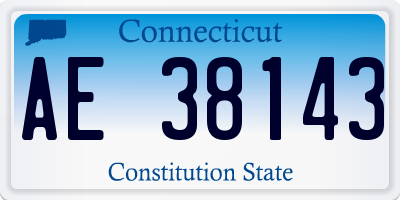 CT license plate AE38143