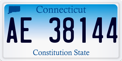 CT license plate AE38144