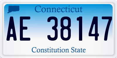 CT license plate AE38147