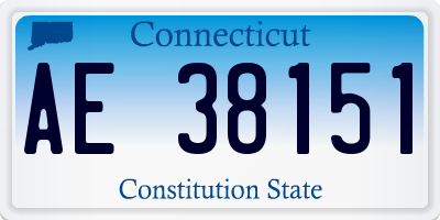CT license plate AE38151