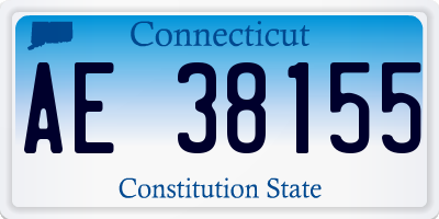 CT license plate AE38155