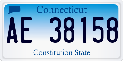 CT license plate AE38158