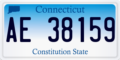 CT license plate AE38159