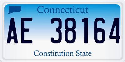 CT license plate AE38164