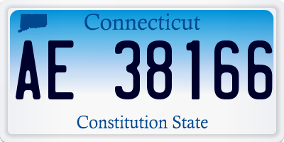 CT license plate AE38166